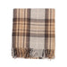 Highland Wool Blend Tartan Blanket Throw Mackellar Natural - Heritage Of Scotland - MACKELLAR NATURAL