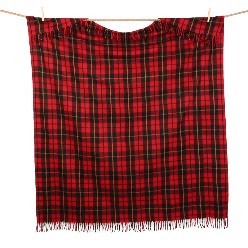 Highland Wool Blend Tartan Blanket Throw Wallace - Heritage Of Scotland - WALLACE