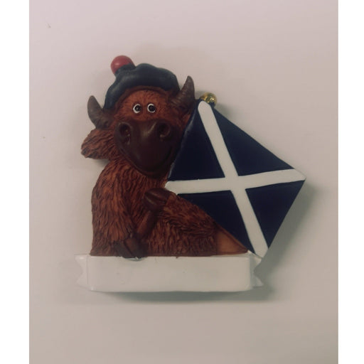 Highland?�Cow & Saltire ?�Magnet - Heritage Of Scotland - NA