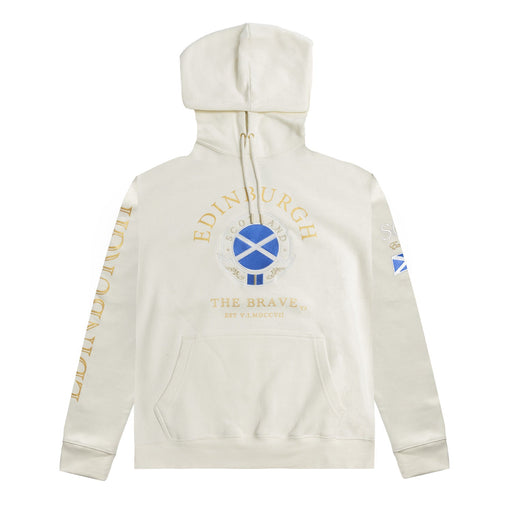 Hoodie Gold Circle Edin/Scot/Flag/Brave - Heritage Of Scotland - OFF WHITE