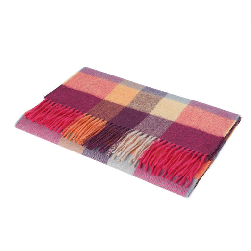 Hos 100% Lambswool Wide Scarf Galaxy Check - Heritage Of Scotland - GALAXY CHECK