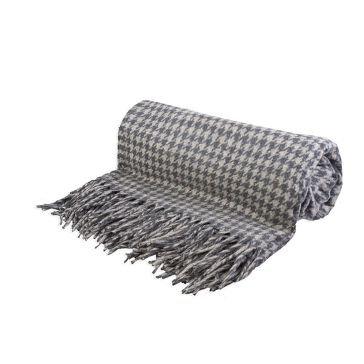 Houndstooth Blanket Natural Mid - Heritage Of Scotland - NATURAL MID