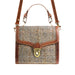 Ht Ladies Handbag Tan & Brown Herringbone / Tan - Heritage Of Scotland - TAN & BROWN HERRINGBONE / TAN