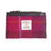 Ht Leather Coin Purse With Card Holder Cerise Check / Black - Heritage Of Scotland - CERISE CHECK / BLACK