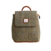 Ht Leather Flapover Backpack Lt Brown Check / Tan - Heritage Of Scotland - LT BROWN CHECK / TAN