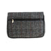 Ht Leather Ladies Shoulder Bag Grey & Red Check / Black - Heritage Of Scotland - GREY & RED CHECK / BLACK