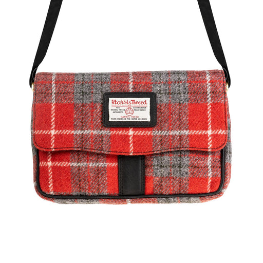 Ht Leather Ladies Shoulder Bag Red Check / Black - Heritage Of Scotland - RED CHECK / BLACK
