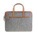 Ht Leather Laptop Bag Black & White Herringbone / Tan - Heritage Of Scotland - BLACK & WHITE HERRINGBONE / TAN