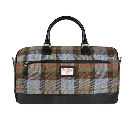 Ht Leather Weekender Bag Lovat Check / Black - Heritage Of Scotland - LOVAT CHECK / BLACK