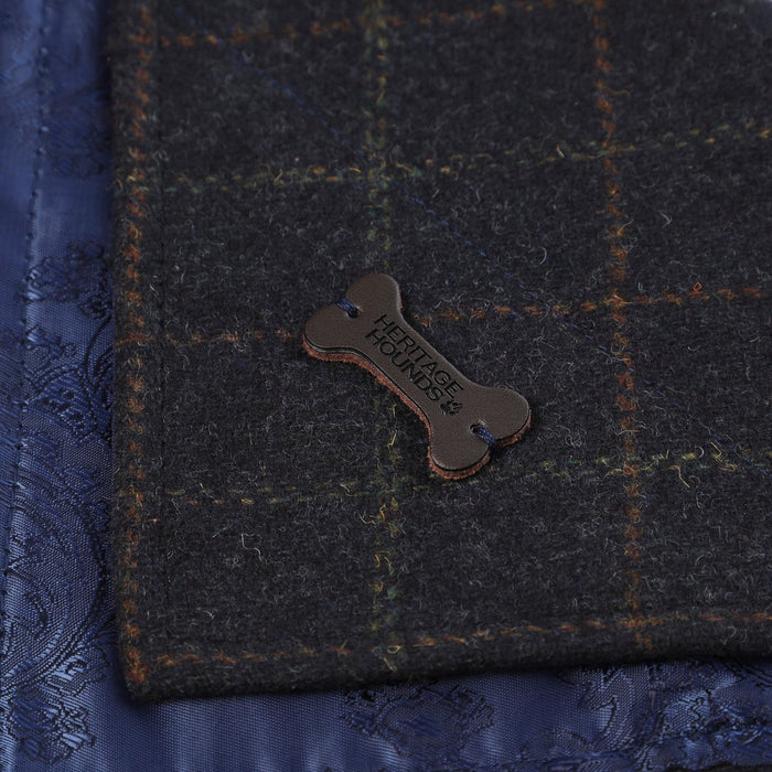 Ht Tweed Dog Bandana - Heritage Of Scotland - BLUE BOX CHECK