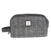 Ht Vegan Leather Wash Bag Grey & Red Check / Black - Heritage Of Scotland - GREY & RED CHECK / BLACK