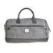 Ht Vegan Leather Weekender Bag Black & White Herringbone / Black - Heritage Of Scotland - BLACK & WHITE HERRINGBONE / BLACK