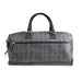 Ht Vegan Leather Weekender Bag Grey & Red Check / Black - Heritage Of Scotland - GREY & RED CHECK / BLACK