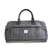 Ht Vegan Leather Weekender Bag Grey & Red Check / Black - Heritage Of Scotland - GREY & RED CHECK / BLACK