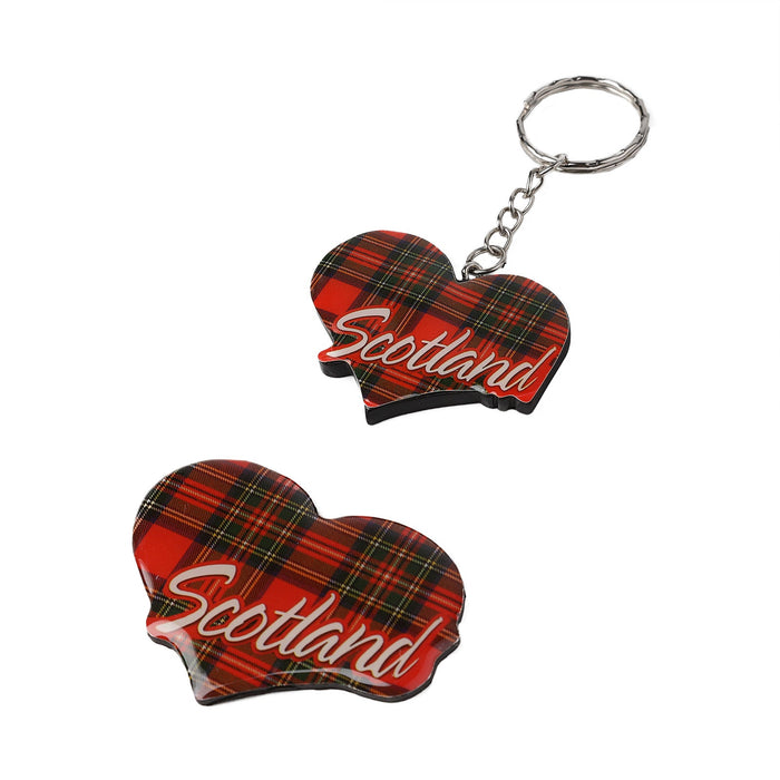 I Love Scotland Keyring + Magnet - Heritage Of Scotland - N/A