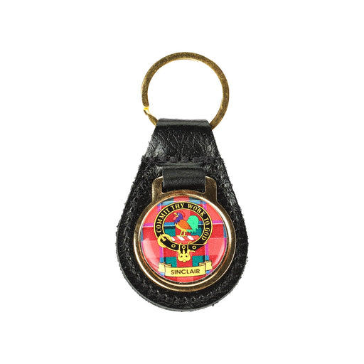 Kc Clan Leather Key Fob Sinclair - Heritage Of Scotland - SINCLAIR
