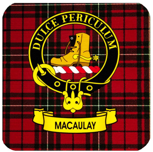 Kc Clan Sq Cork Coaster Macaulay - Heritage Of Scotland - MACAULAY