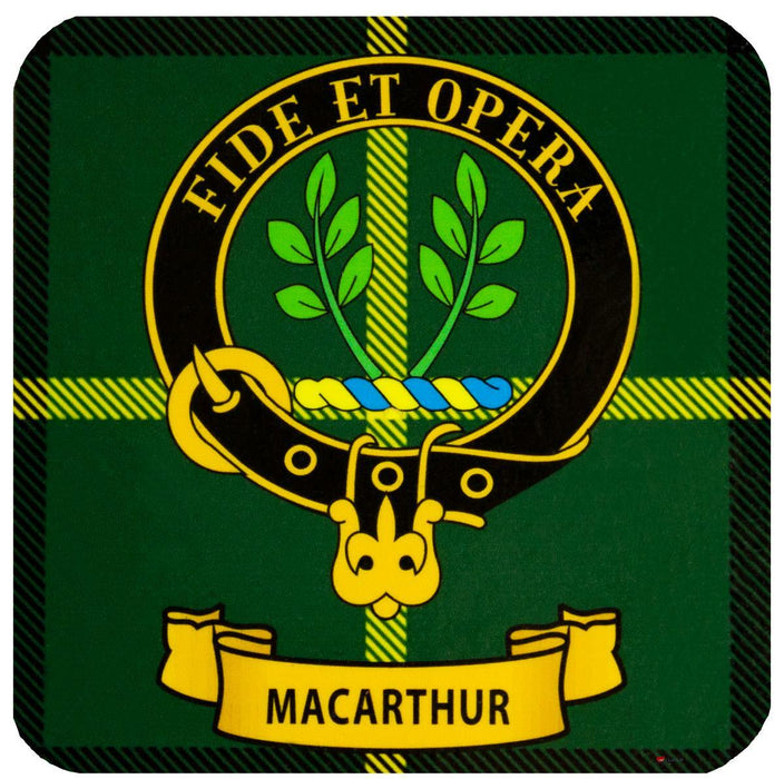 Kc Clan Square Cork Coaster Macarthur - Heritage Of Scotland - MACARTHUR