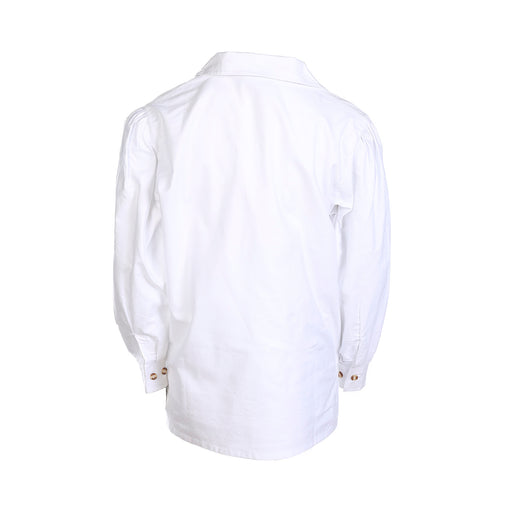 Kids Ghillie Shirt White - Heritage Of Scotland - White