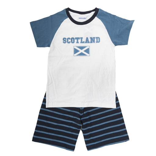 Kids Scotland Short Pyjamas - Heritage Of Scotland - BLUE/WHITE