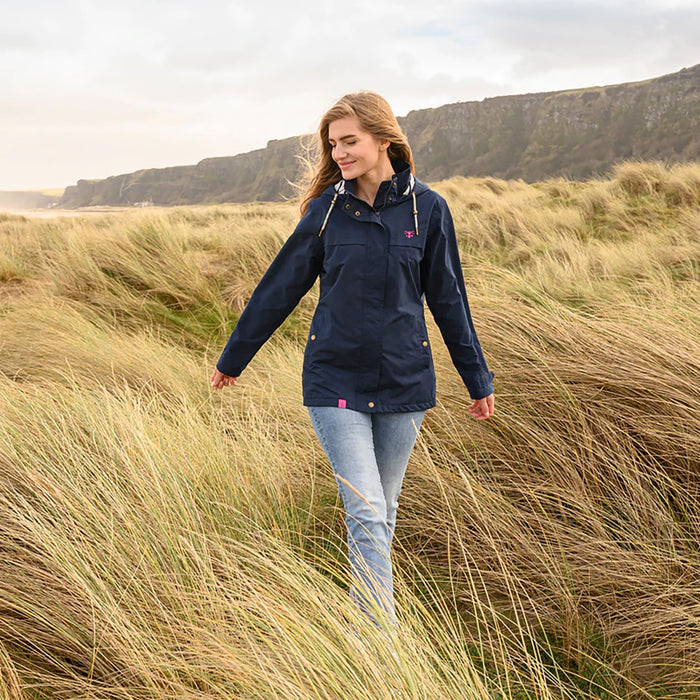 Ladies Beachcomber Coat Navy - Heritage Of Scotland - Navy