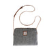 Ladies Ht Leather Cross Body Bag Black & White Herringbone / Tan - Heritage Of Scotland - BLACK & WHITE HERRINGBONE / TAN