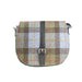 Ladies Ht Leather Flap Over Bag Lovat Check / Black - Heritage Of Scotland - LOVAT CHECK / BLACK