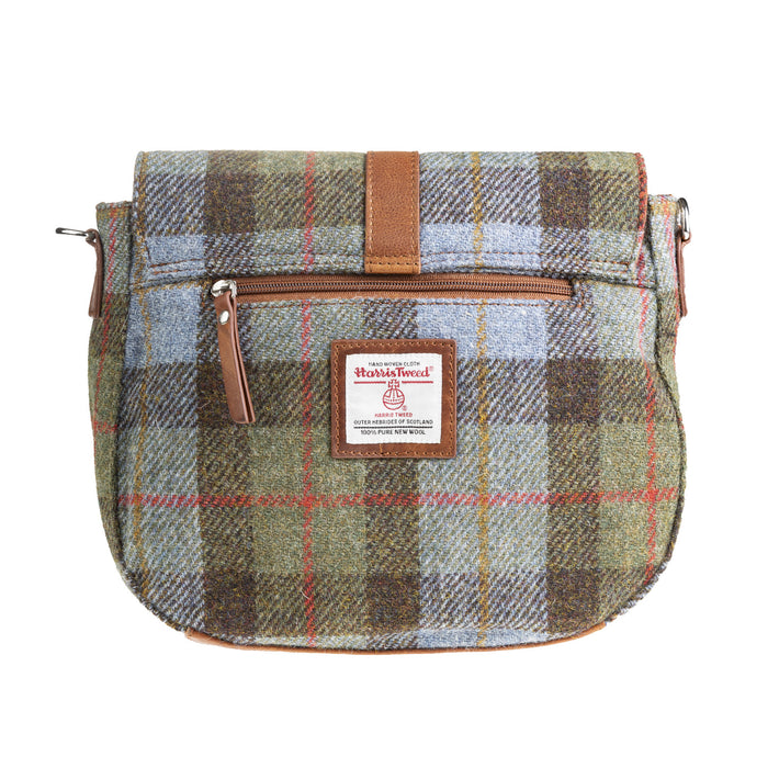 Ladies Ht Leather Flap Over Bag Lovat Check / Tan - Heritage Of Scotland - LOVAT CHECK / TAN