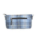 Ladies Ht Leather Hand Bag Blue Check / Black - Heritage Of Scotland - BLUE CHECK / BLACK