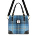 Ladies Ht Leather Hand Bag Blue Check / Black - Heritage Of Scotland - BLUE CHECK / BLACK