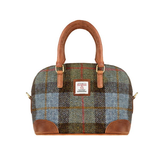 Ladies Ht Leather Hand Bag Lovat Check / Tan - Heritage Of Scotland - LOVAT CHECK / TAN