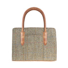 Ladies Ht Leather Hand Bag Lt Brown Check / Tan - Heritage Of Scotland - LT BROWN CHECK / TAN