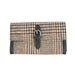 Ladies Ht Leather Long Purse Tan & Brown Dogtooth / Black - Heritage Of Scotland - TAN & BROWN DOGTOOTH / BLACK