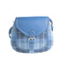 Ladies Ht Leather Shoulder Bag Blue Check / Blue - Heritage Of Scotland - BLUE CHECK / BLUE