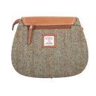 Ladies Ht Leather Shoulder Bag Lt Brown Check / Tan - Heritage Of Scotland - LT BROWN CHECK / TAN
