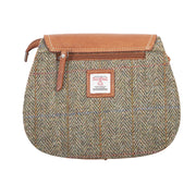 Ladies Ht Leather Shoulder Bag Lt Brown Check / Tan - Heritage Of Scotland - LT BROWN CHECK / TAN