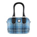 Ladies Ht Leather Small Handbag Blue Check / Black - Heritage Of Scotland - BLUE CHECK / BLACK