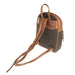 Ladies Ht Leather Zipped Backpack Dark Brown Barleycorn / Tan - Heritage Of Scotland - DARK BROWN BARLEYCORN / TAN