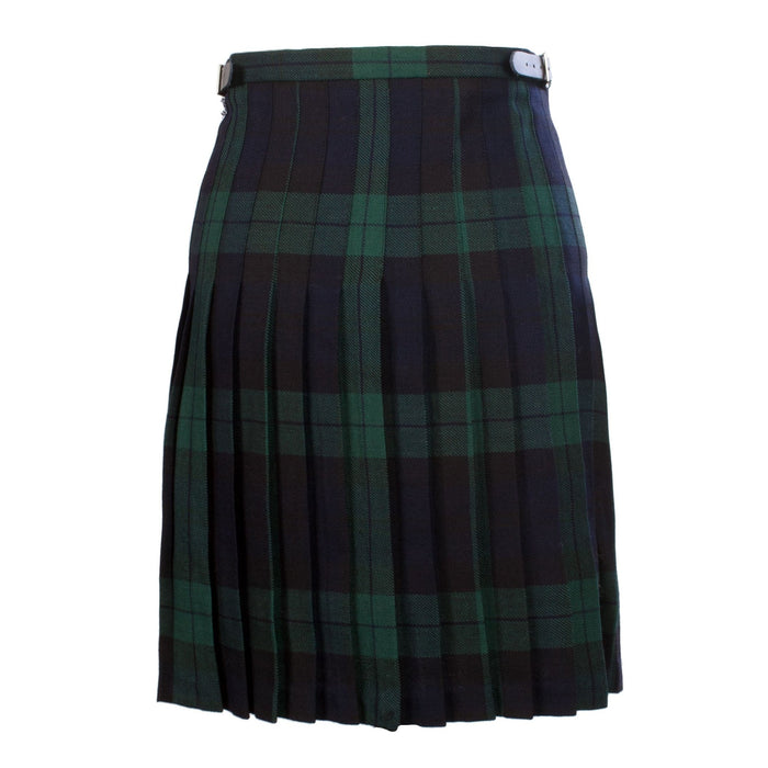 Ladies Knee Length Tartan Kilted Skirt Black Watch - Heritage Of Scotland - BLACK WATCH