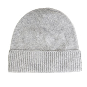 Ladies Plain Lambswool Mix Beanie Light Grey - Heritage Of Scotland - LIGHT GREY