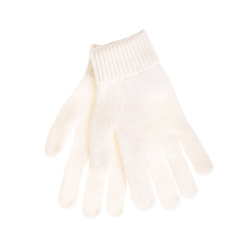Ladies Plain Lambswool Mix Glove White - Heritage Of Scotland - WHITE