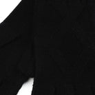 Ladies Racking Rib Detail Glove Black - Heritage Of Scotland - BLACK