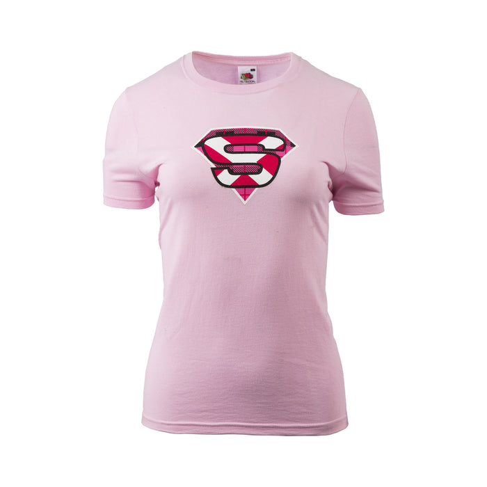 Ladies 'S' Superwoman S/S T-Shirt - Heritage Of Scotland - PINK