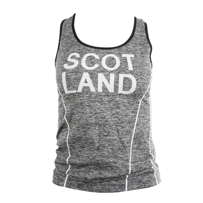 Ladies Scotland Gym Tank Top Black/White - Heritage Of Scotland - BLACK/WHITE