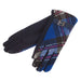 Ladies Tartan Buckle Gloves - Heritage Of Scotland - BLUE