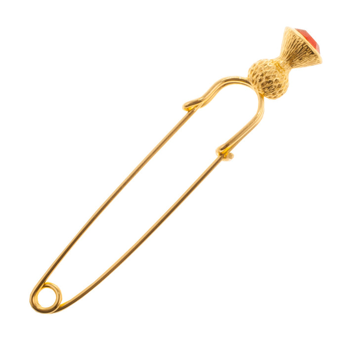 Ladies Thistle Kilt Pin - Heritage Of Scotland - RED / GOLD