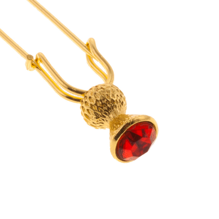 Ladies Thistle Kilt Pin - Heritage Of Scotland - RED / GOLD