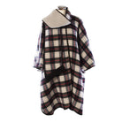 Ladies Wool Blend Reversible Cape Silver - Heritage Of Scotland - SILVER