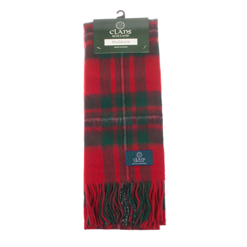 Lambswool Scottish Tartan Clan Scarf Macgregor - Heritage Of Scotland - MACGREGOR