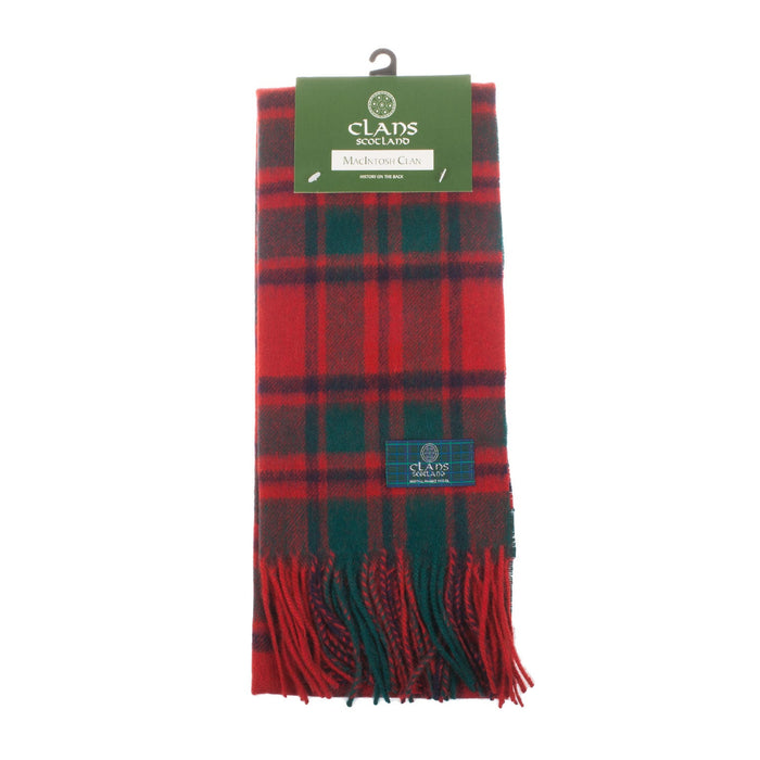 Lambswool Scottish Tartan Clan Scarf Macintosh Clan - Heritage Of Scotland - MACINTOSH CLAN